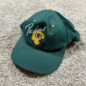 Green Bay Packers NFL Vintage Style Cap Hat Spellout‎ Logo Football
